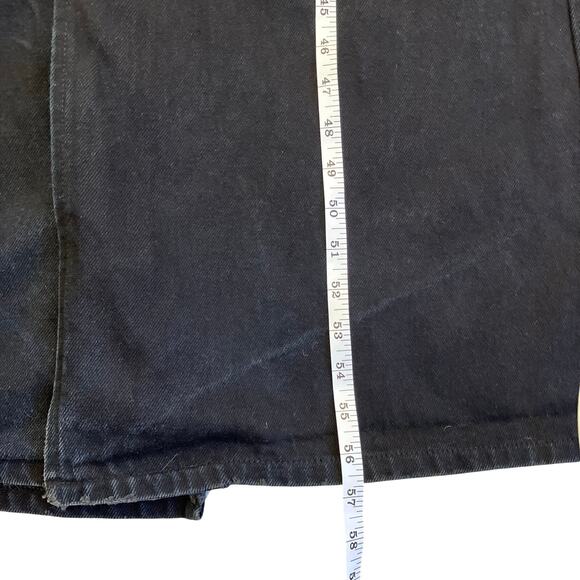 Red Balls On Fire Vtg Matrix Coat Trench Coat Mens Small Black Full Length - Picture 14 of 16